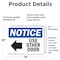 Signmission Use Other Door (Left Arrow) Sign With Symbol, 14 in W x Rectangle, Vinyl Decal OS-2PACK-NS-D-1014-L-18803 - alternate 2